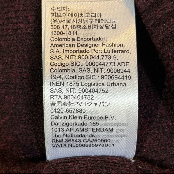 Calvin Klein Jeans Turtleneck Acrylic Blend Sweater Burgundy Size XL - Picture 12 of 16